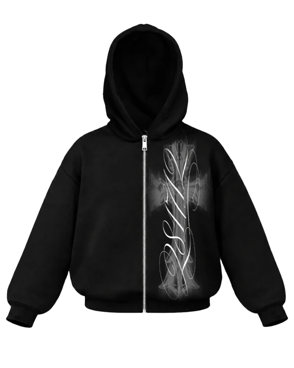 BLUZA 320GSM z miśkiem czarny zip.png