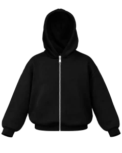 HELL ZIP HOODIE - blank front (black)