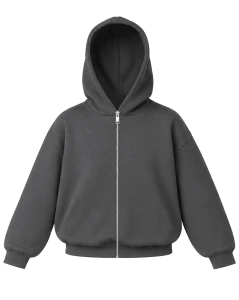 HELL ZIP HOODIE - blank front (grey)