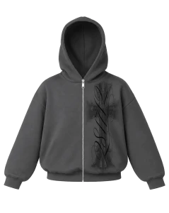 HELL ZIP HOODIE (grey)