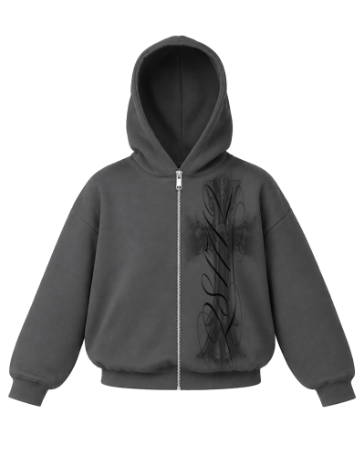 BLUZA 320GSM z miśkiem szary zip.png
