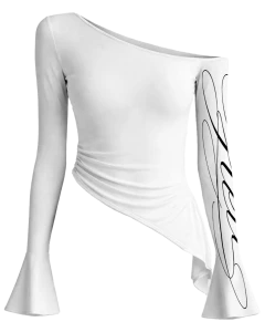 HELL ASYMMETRICAL BLOUSE (white)