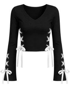 HELL RIBBON BLOUSE (black)