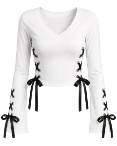 HELL RIBBON BLOUSE (white)
